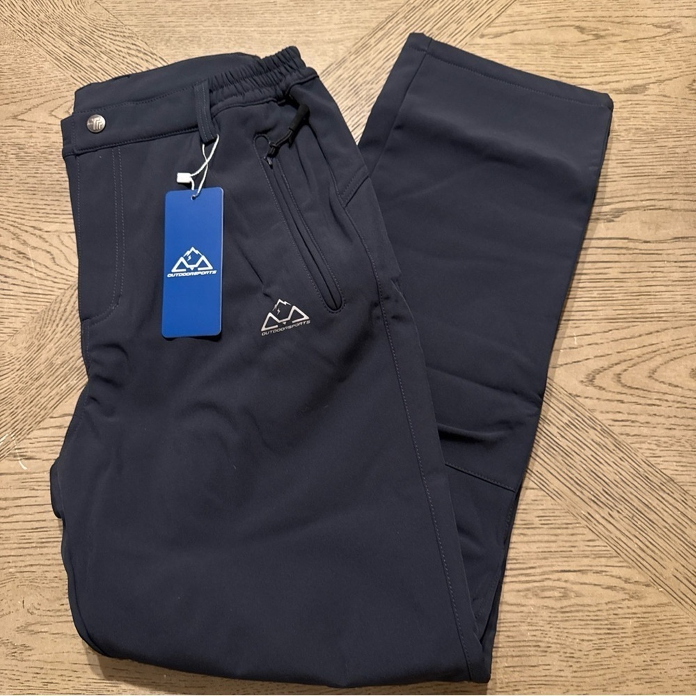 BASUDAM Men's Utility Work Pants Snow Waterproof Softshell Fleece Line Size 30 - Picture 3 of 5